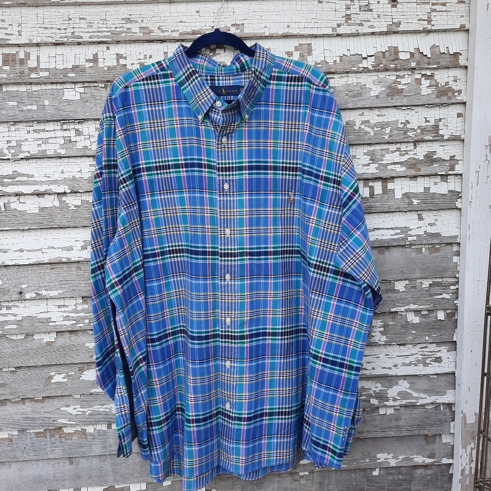 Ralph Lauren plaid shirt size 3XB 3XL
